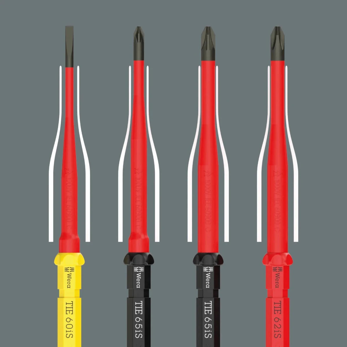 Wera Kraftform Kompakt VDE GO RA 1 Insulated Ratcheting Screwdriver Set, 6-Piece - Mr. Tools