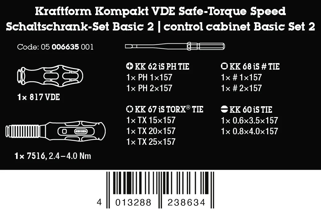Wera Kraftform Kompakt VDE Safe-Torque Speed Switch Cabinet Set Basic 2 (11-Piece Set) | 05006635001 - Mr. Tools