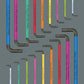 Full size layout of Wera color-coded Take It Easy metric and imperial SAE Hex-Plus L-keys showing size markings and sleeve colors.