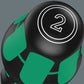 Color-coded handle cap stamp for a Wera 355 PZ 2 Pozidriv screwdriver showing Take It Easy tool finder size markings
