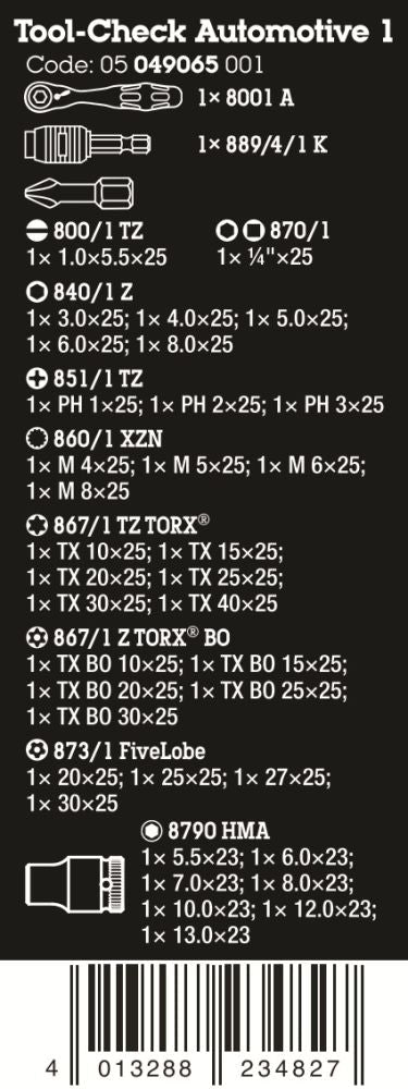 Wera Tool - Check Automotive 1 38 Pieces Metric 05049065001 - Mr. Tools