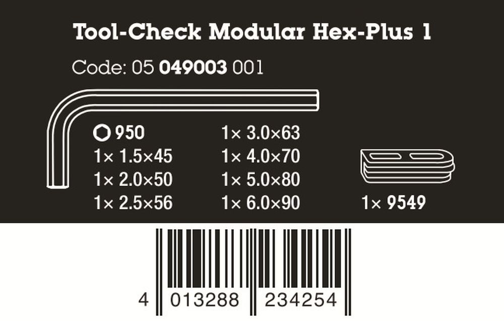 Wera Tool - Check Modular Hex Plus 1 L - Keys Set 7 Pieces Metric 05049003001 - Mr. Tools