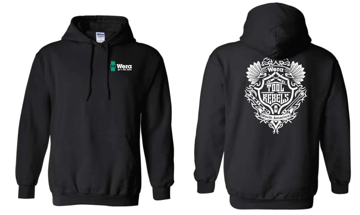Wera Tools Tool Rebel Pullover Hoodie – Black (WERATRHOODIE) - Mr. Tools