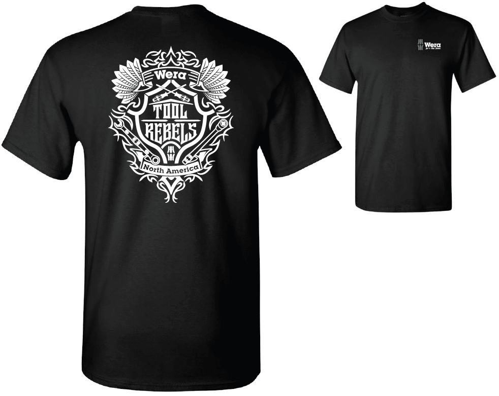 Wera Tools Tool Rebel Short Sleeve T-Shirt Black WERATRSHIRT - Mr. Tools