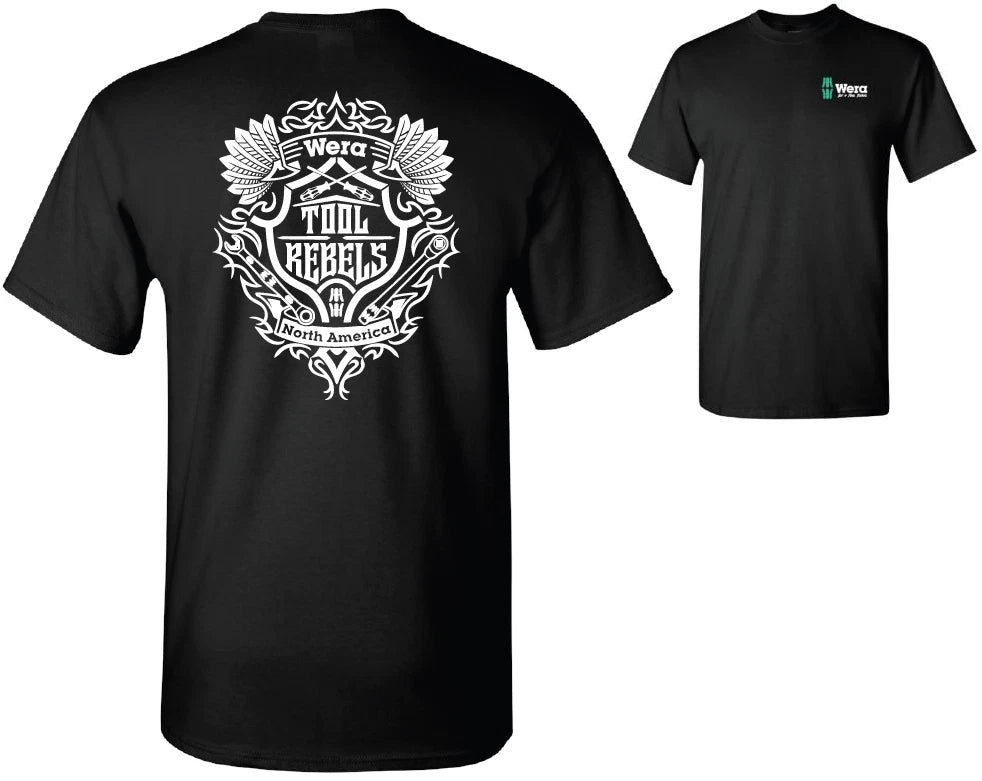 Wera Tools Tool Rebel Short Sleeve T-Shirt – Black (WERATRSHIRT) - Mr. Tools