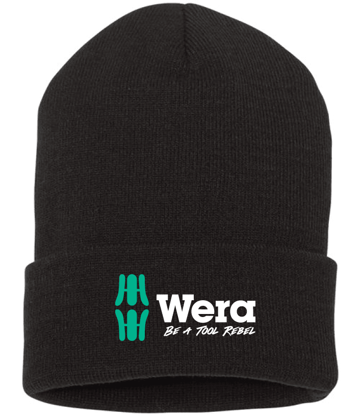 Wera Winter Toque Embroidered Beanie Black WERATRTOQUE - Mr. Tools