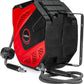 Rear view of Work Hose retractable reel enclosure highlighting steel bracket mounting interface