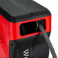 Close up view of the auto-stacking hose opening and roller mouth on Work Hose reel