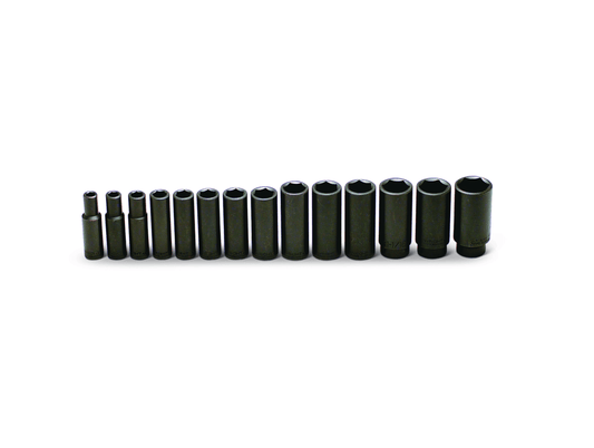 Wright Tool 6 Point Deep Impact Socket Set 14 Piece 1/2" Drive SAE 407 - Mr. Tools