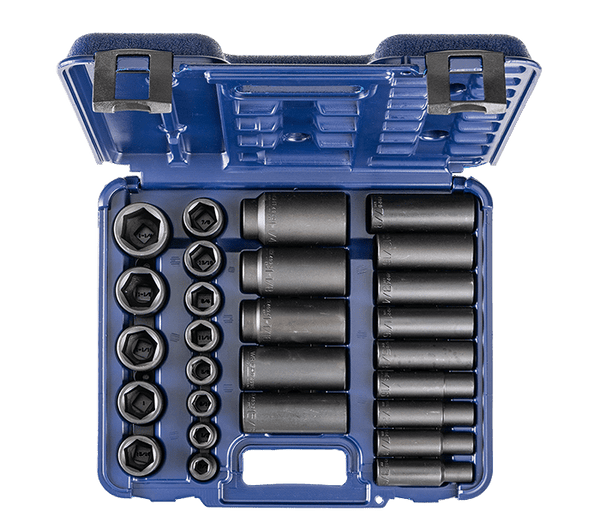 Wright Tool 6 Point Standard & Deep Impact Socket Set 1/2