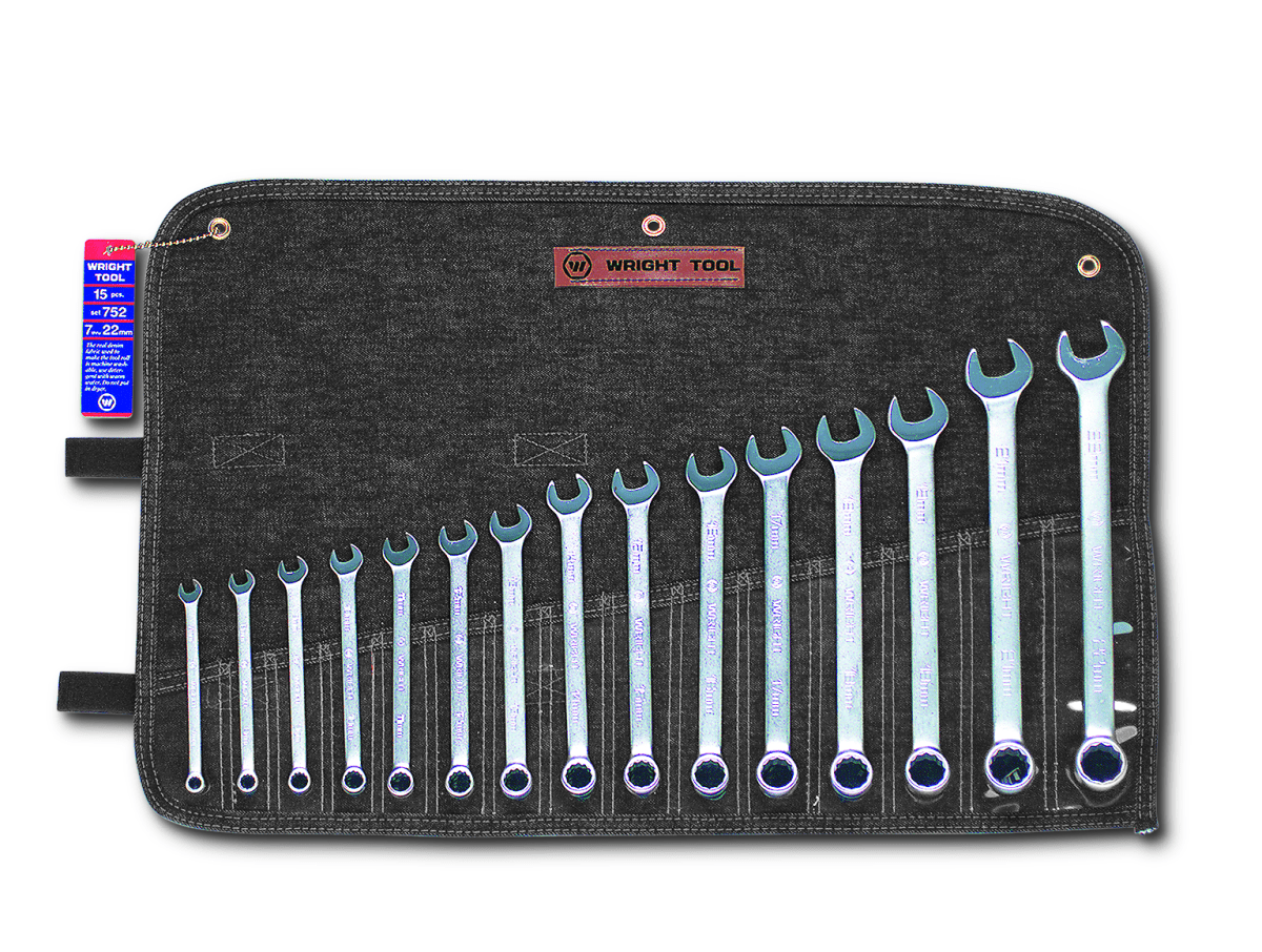 Wright Tool WRIGHTGRIP® 2.0 12 Point Combination Wrench Set 15 Piece Metric 752 - Mr. Tools