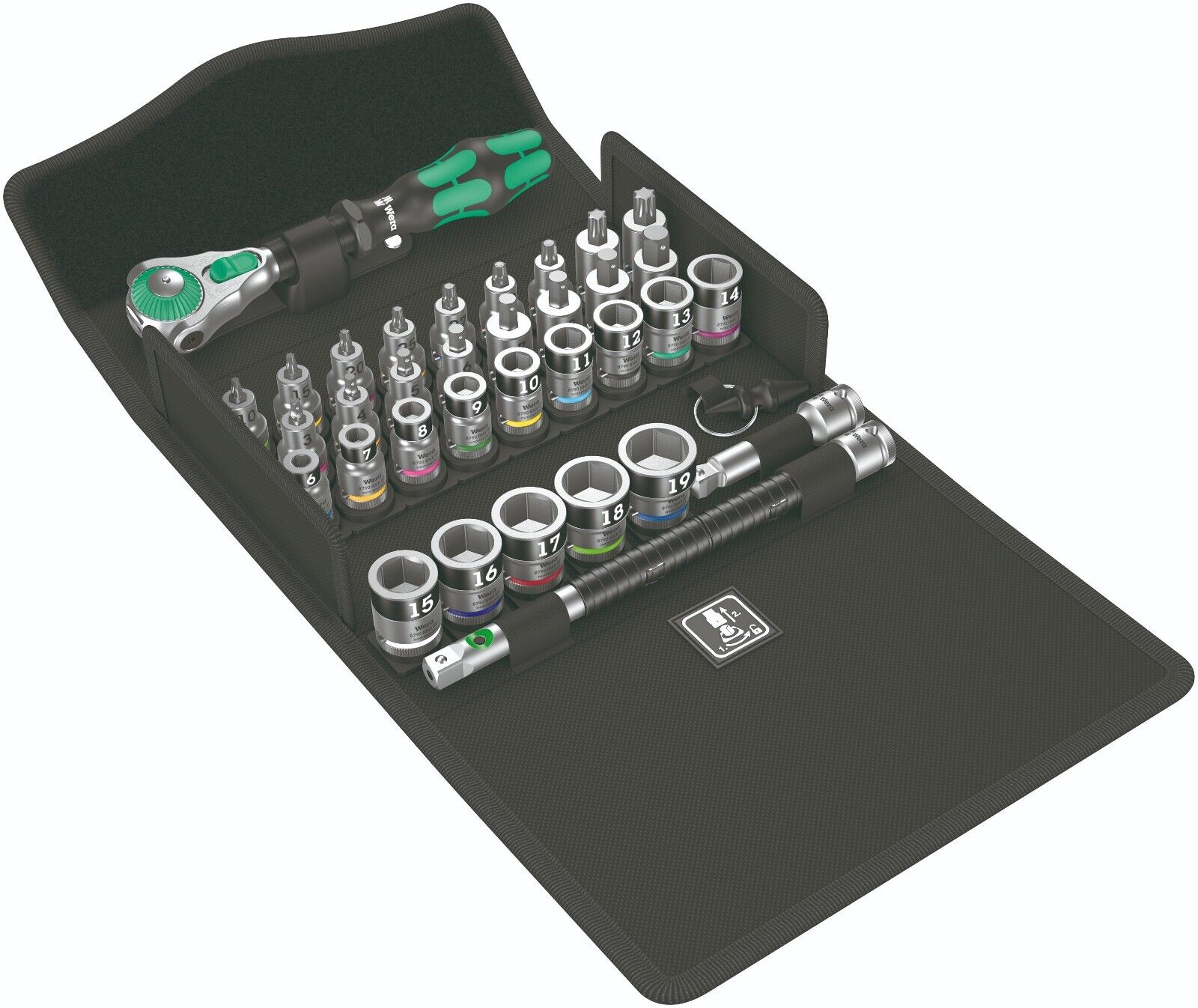 Wera 8100 SB All In Zyklop Speed Ratchet Set HF 3/8