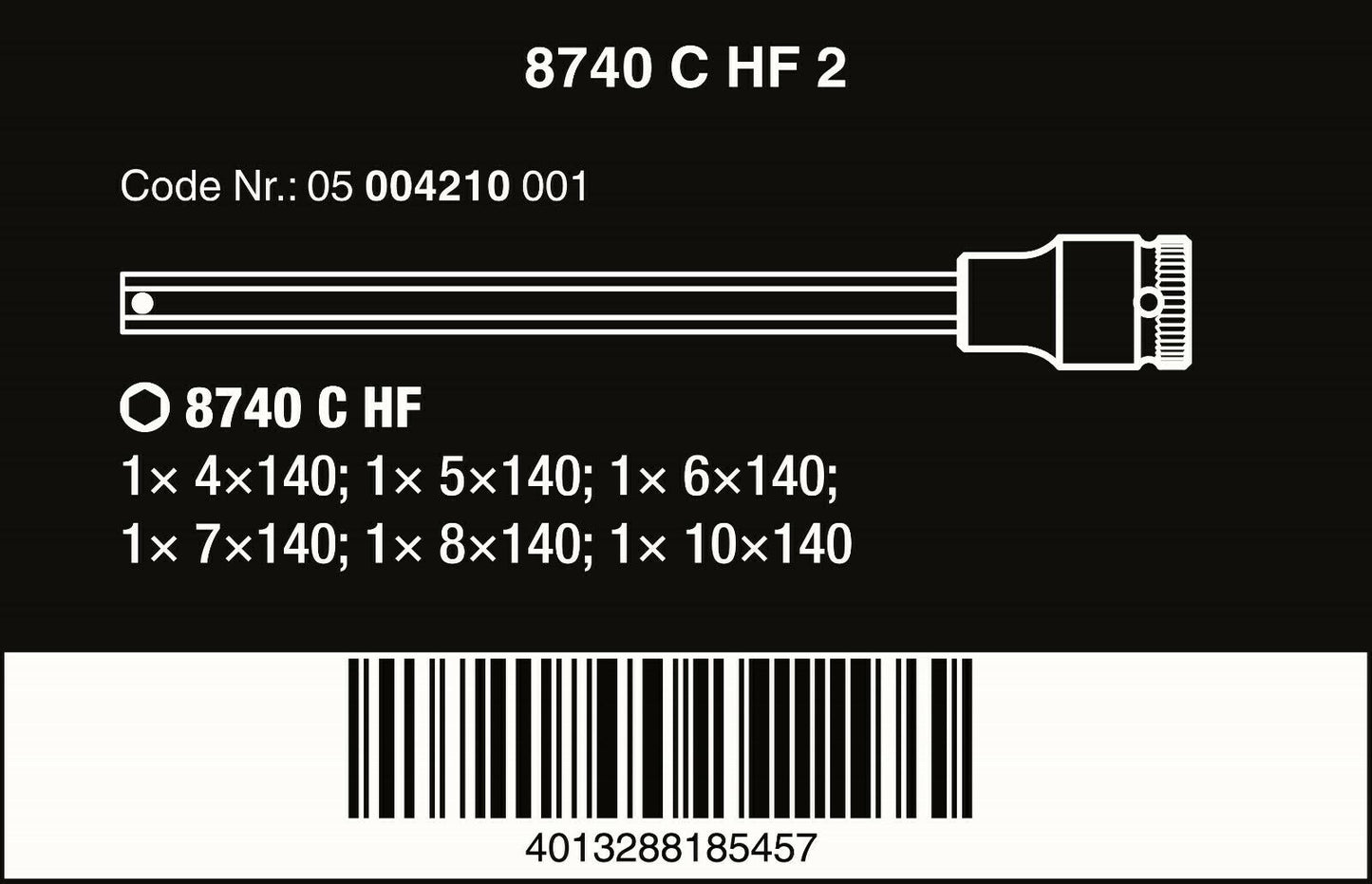wera 8740 c hexplus hf 2 zyklop socket set 1/2" drive 6 piece metric 05004210001