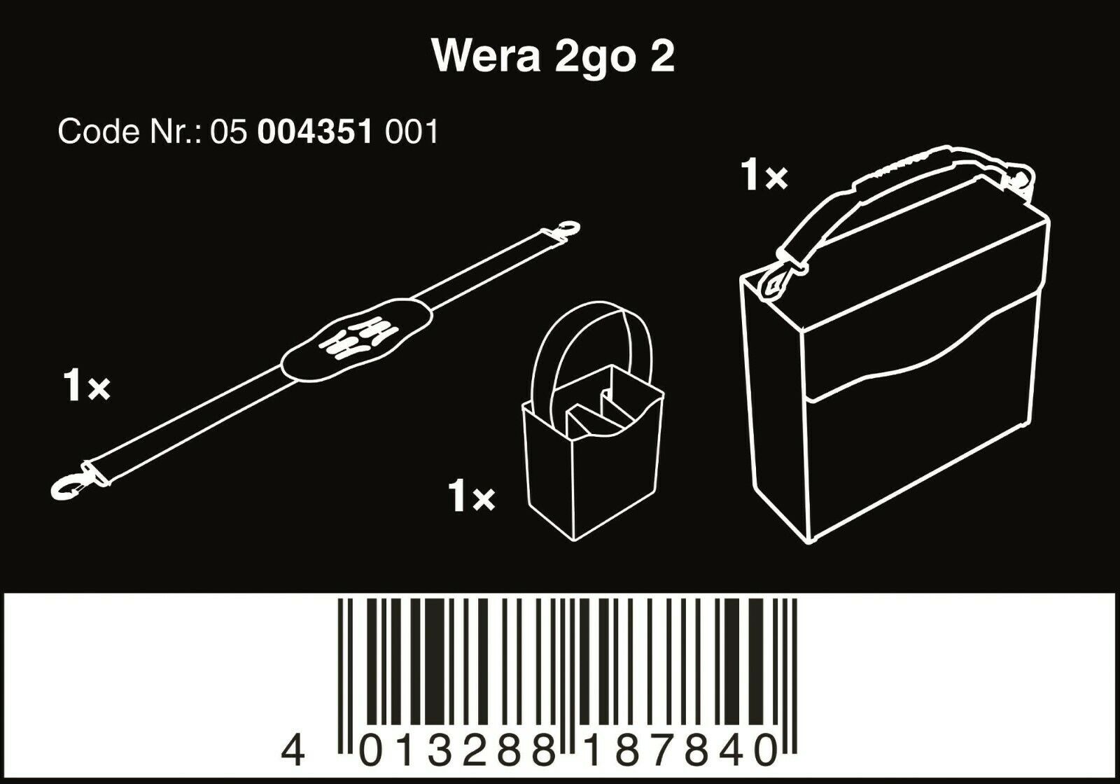 wera 2go 2 tool container 05004351001