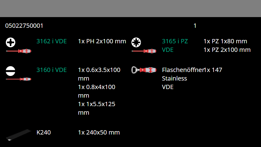 wera 3100 i/7 kraftform vde stainless insulated screwdriver set 05022750001