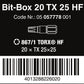 Wera Bit-Box 20 TORX® Bits HF TX 25 x 25mm 20 Pieces 05057778001