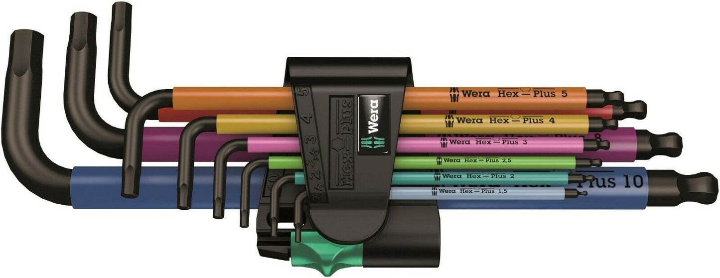 wera 950/9 hex-plus multicolor 1 sb l-key set metric 9 pieces 05073593001