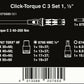 wera c3 click-torque wrench set 40 - 200 nm 1/2" drive 13 pieces 05075680001
