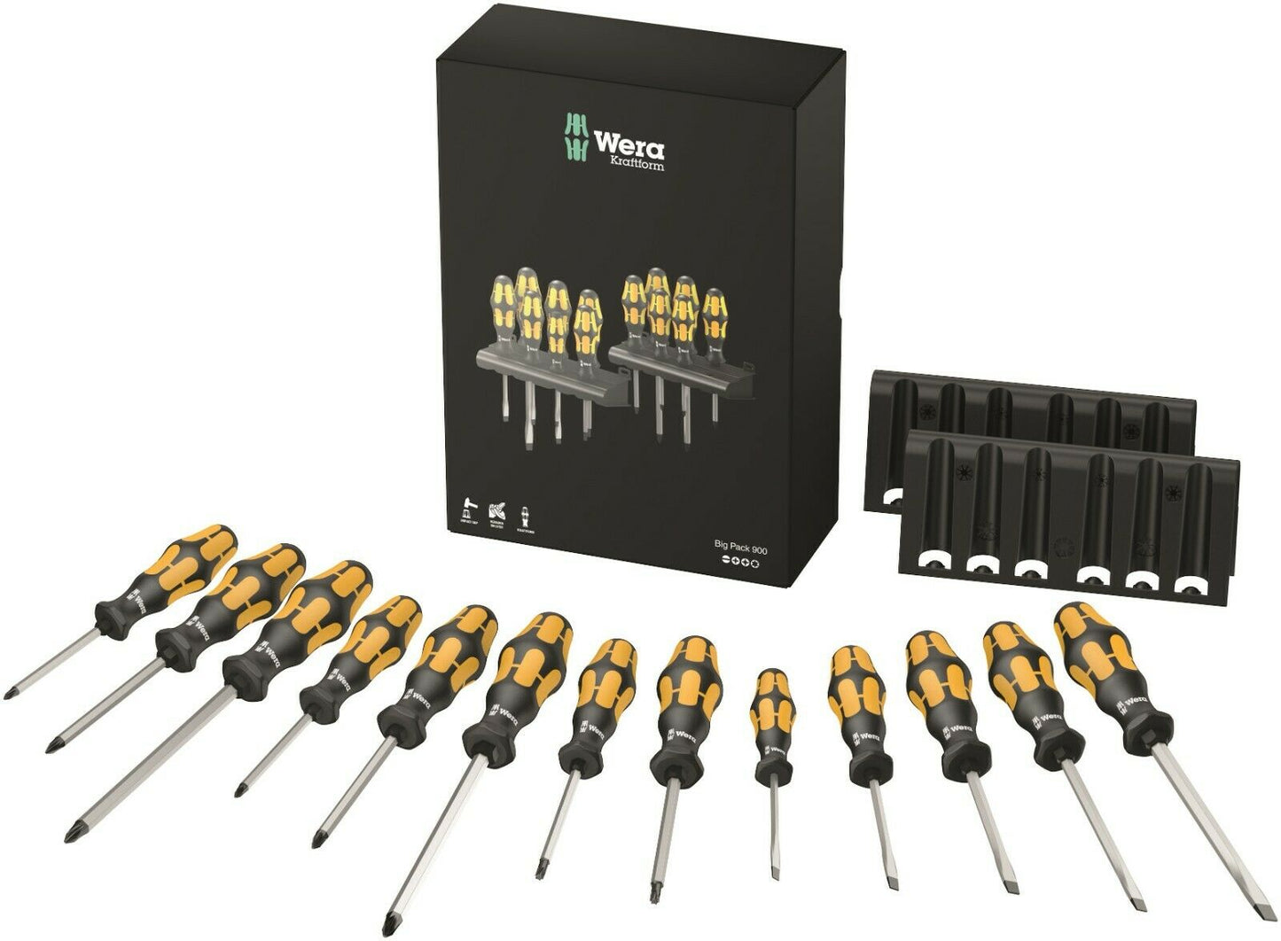 wera kraftform big pack 900 chiseldriver screwdriver set 15 pieces 05133285001