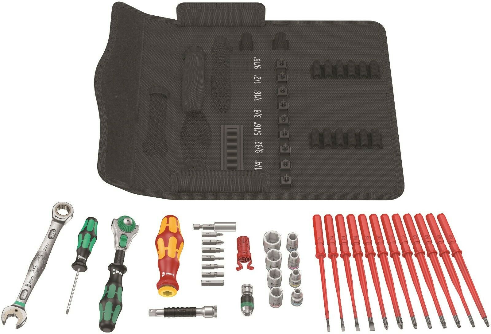 Wera Kraftform Kompakt Maintenance W1 USA Set SAE 35 Pieces 0513587100