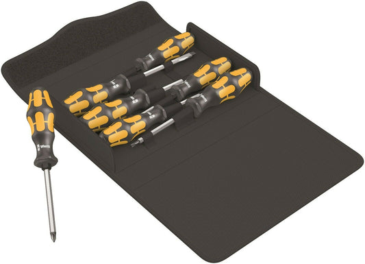 wera 900/7 set 1 kraftform chiseldriver screwdriver set 7 piece 05137811001
