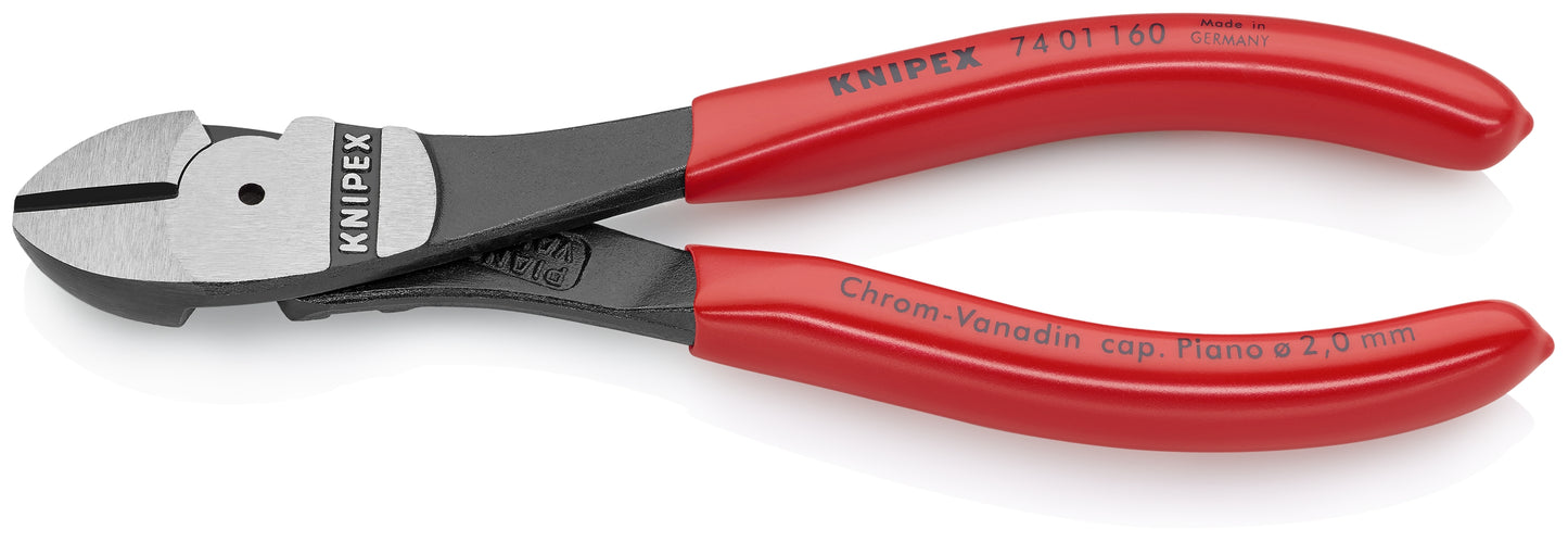 knipex high leverage diagonal cutters 6 1/4" 74 01 160
