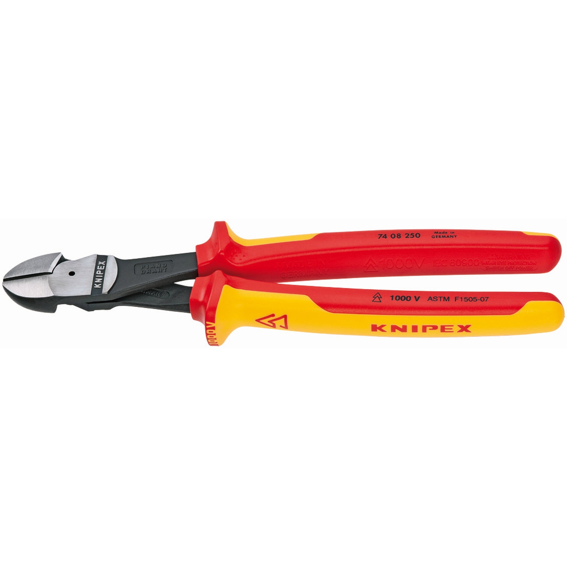 knipex high leverage diagonal cutters 1000v insulated 10" 74 08 250 us