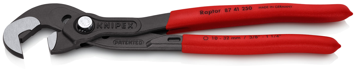 knipex raptor™ slip joint pliers 10" 87 41 250