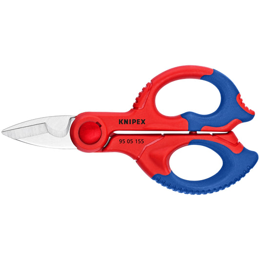 knipex electrician shears with belt clip 6 1/4" 95 05 155 sba