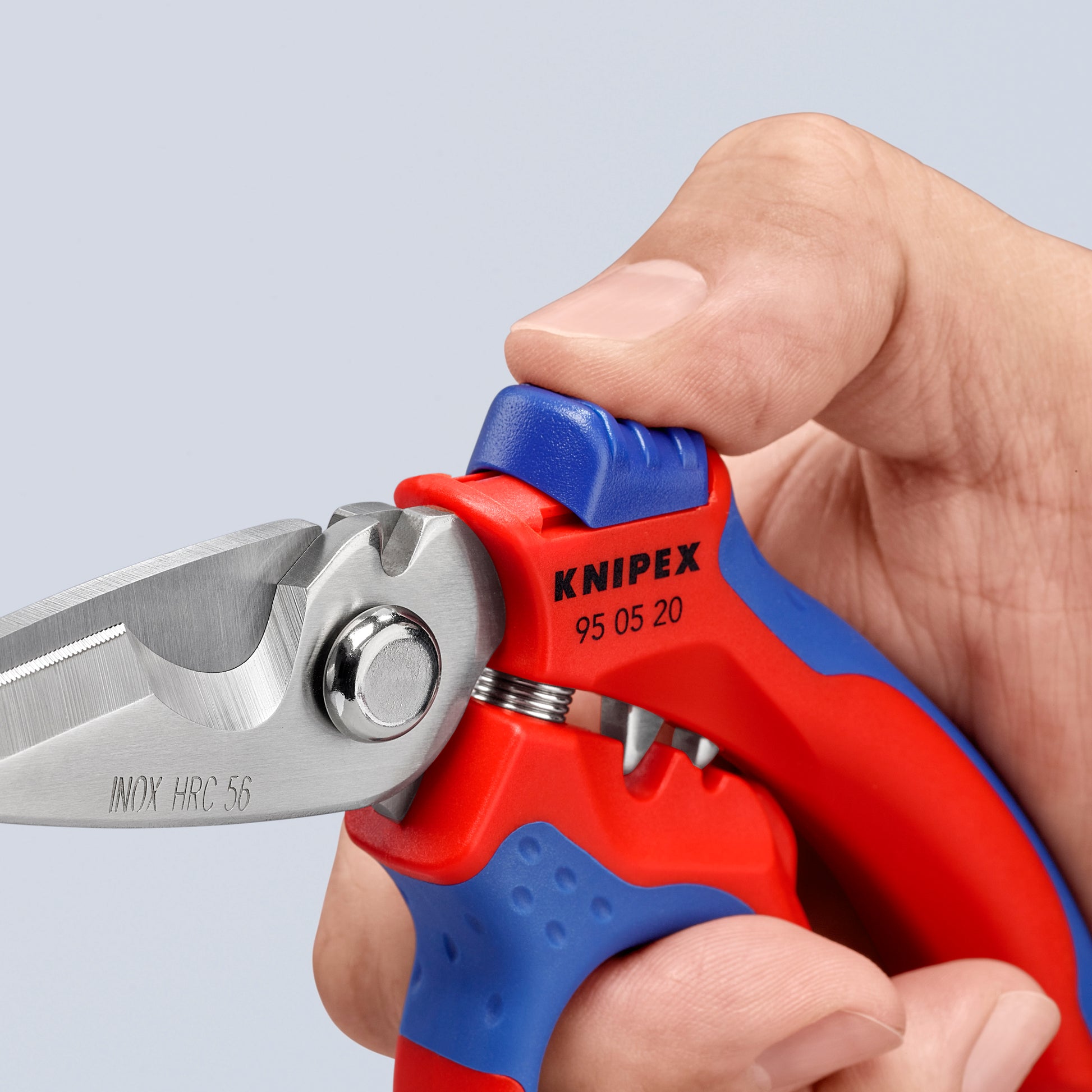Knipex - cutting end clamp, PVC handle, 180 mm