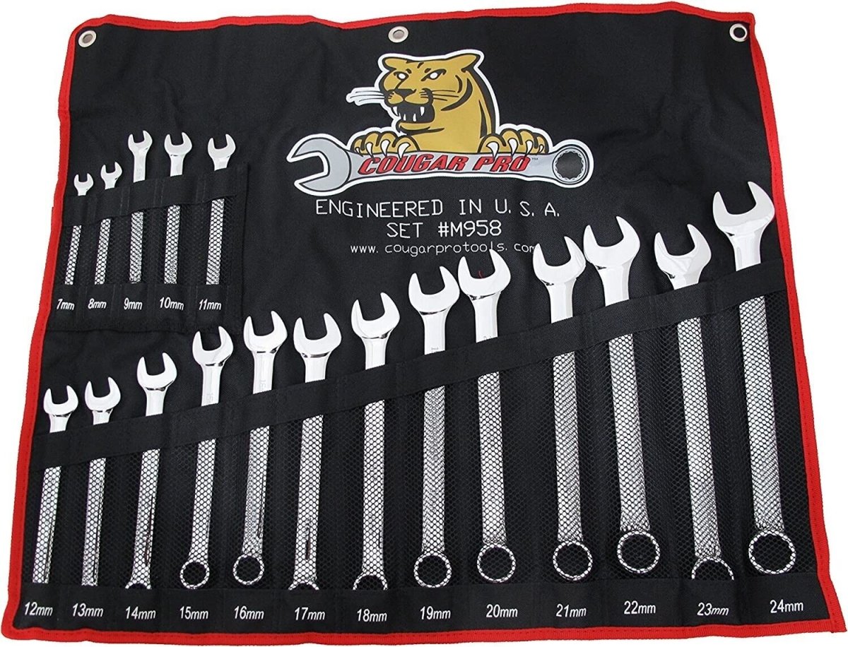 Cougar Pro Combination Wrench Set 18 Piece Metric M958 - Mr. Tools
