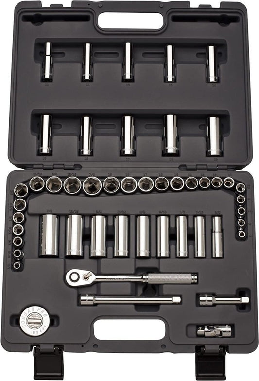 Cougar Pro Socket Wrench Box Set 46 Pieces 1/4" Drive Metric/SAE A29 - Mr. Tools