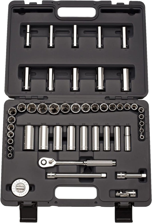 Cougar Pro Socket Wrench Box Set 49 Pieces 3/8" Drive Metric/SAE A39 - Mr. Tools