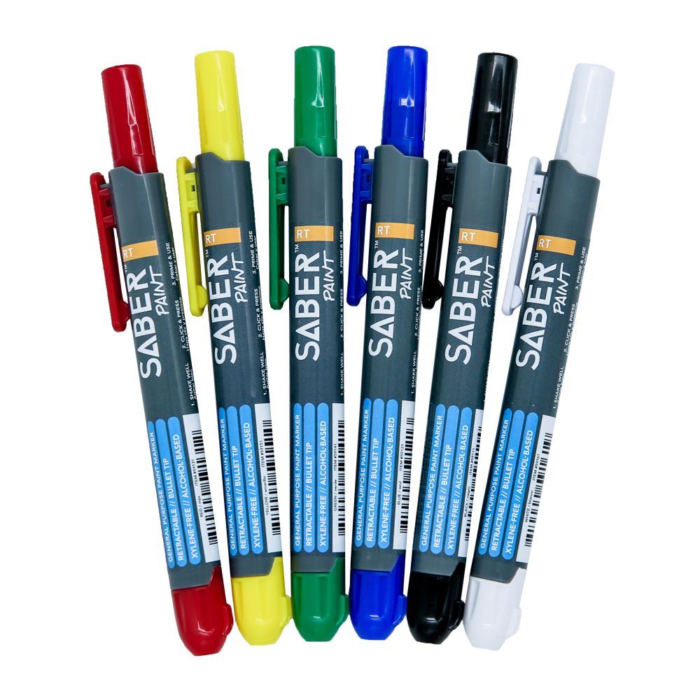 Faro Saber Paint RT 6 - Pack Multicolor Paint Markers 59176 - Mr. Tools