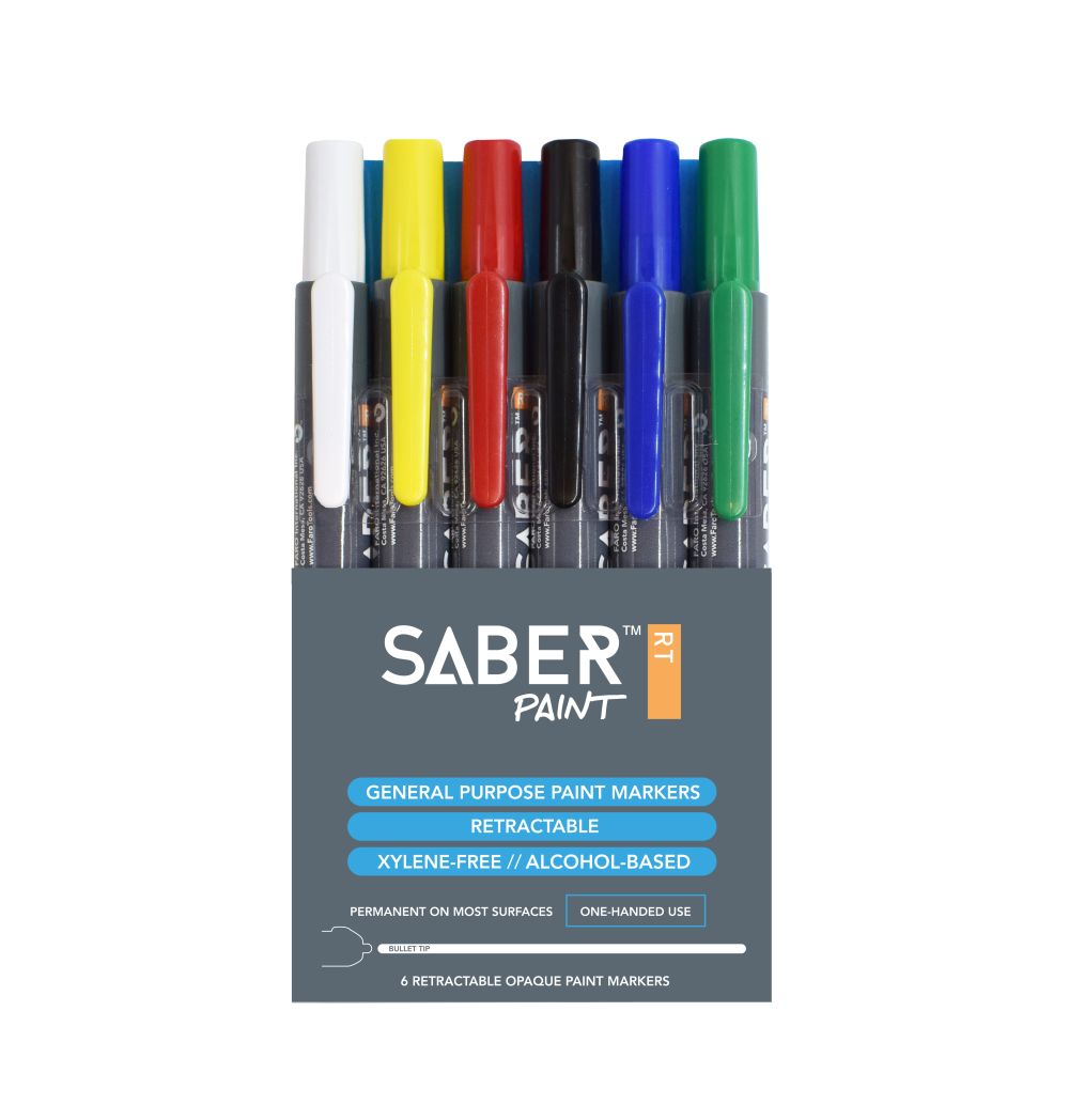 Faro Saber Paint RT 6 - Pack Multicolor Paint Markers 59176 - Mr. Tools
