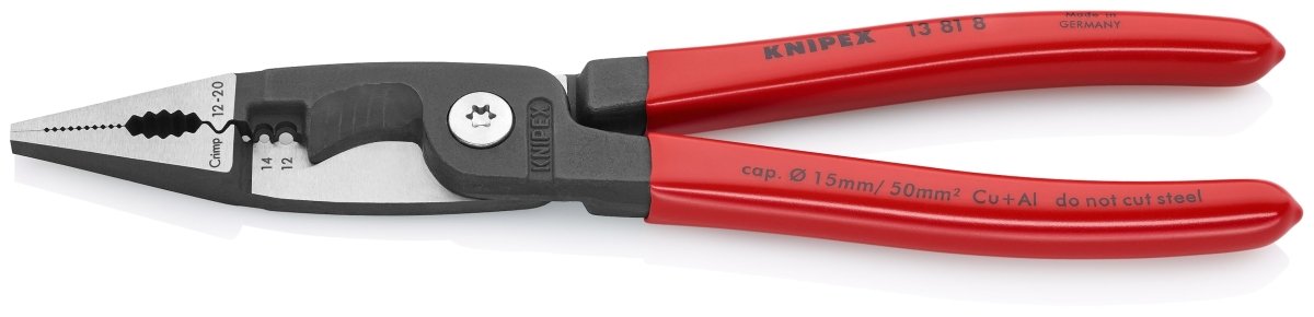 Knipex 6 - in - 1 Electricians Pliers 12 - 14 AWG 13 81 8 - Mr. Tools