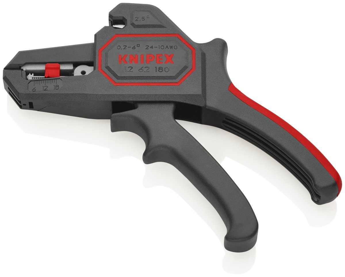 Knipex 7 1/4" Automatic Wire Strippers 10 - 24 AWG 12 62 180 - Mr. Tools