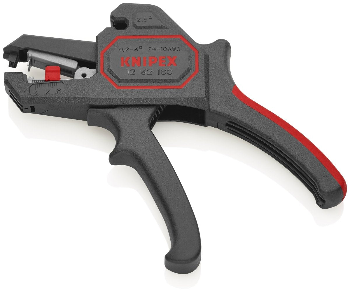 Knipex 7 1/4" Automatic Wire Strippers 10 - 24 AWG 12 62 180 - Mr. Tools