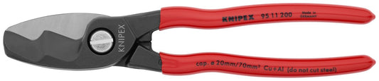 Knipex Cable Shears With Twin Cutting Edge 8" 95 11 200 - Mr. Tools