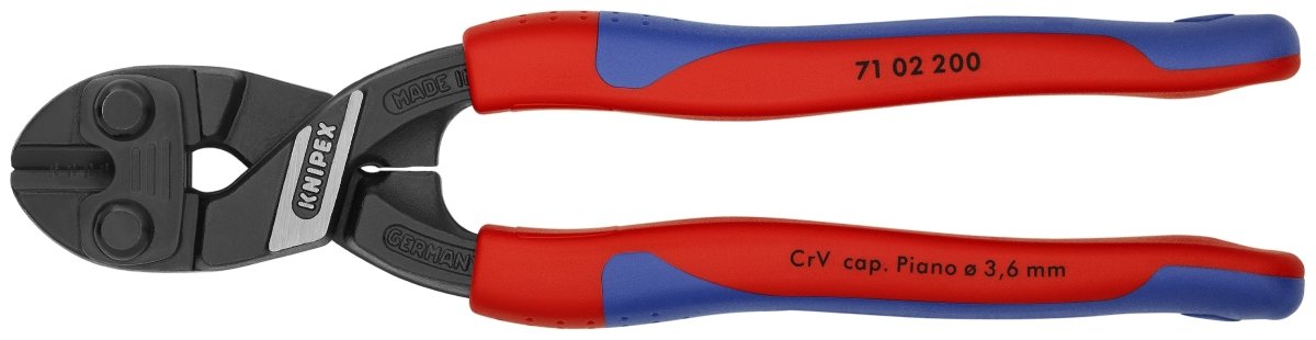 Knipex CoBalt® High Leverage Bolt Cutters 8" 71 02 200 - Mr. Tools