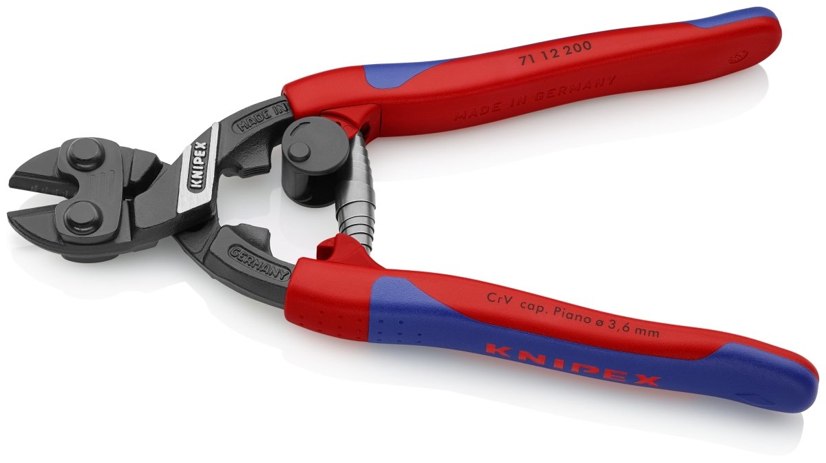 Knipex CoBalt® High Leverage Compact Bolt Cutters 8" 71 12 200 - Mr. Tools
