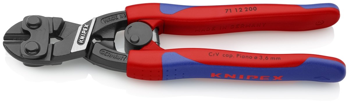 Knipex CoBalt® High Leverage Compact Bolt Cutters 8" 71 12 200 - Mr. Tools