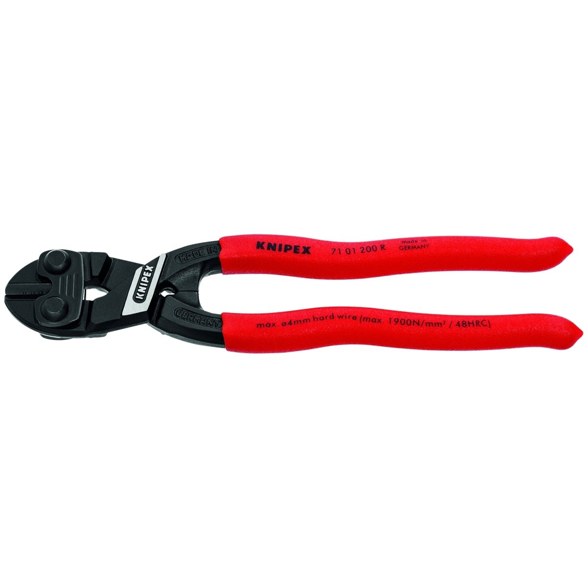 Knipex CoBalt® High Leverage Compact Bolt Cutters Fencing 8" 71 01 200 R - Mr. Tools