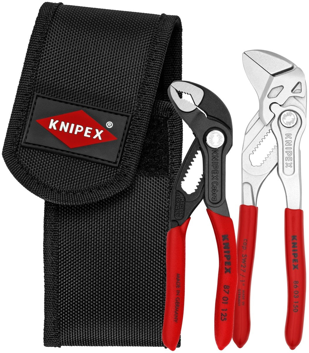 Knipex Cobra® Mini Pliers Set With Pouch 2 Piece 00 20 72 V01 - Mr. Tools