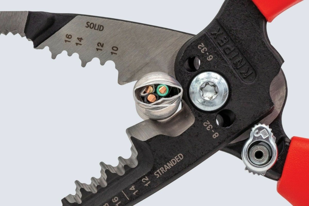 Knipex Forged Wire Strippers - 8 inch - 13 72 8 - Mr. Tools