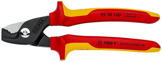 Knipex Insulated Stepcut Cutting Edge Cable Shears 6 1/4" 95 18 160 US - Mr. Tools