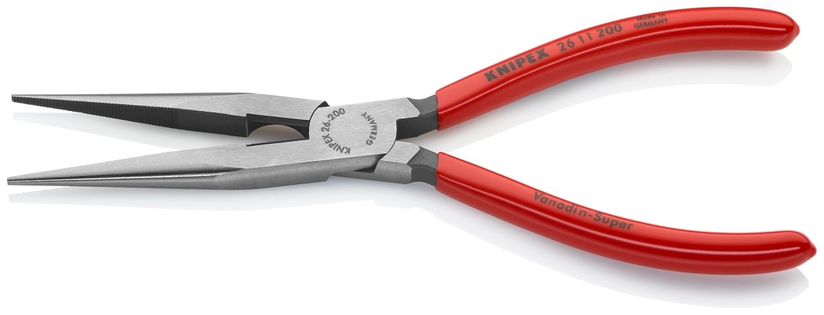 Knipex Long Nose Pliers With Side Cutter 8" 26 11 200 - Mr. Tools