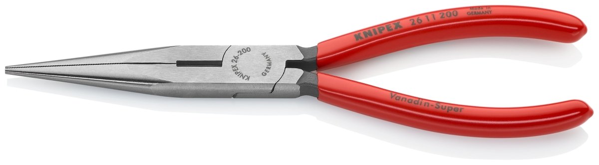Knipex Long Nose Pliers With Side Cutter 8" 26 11 200 - Mr. Tools