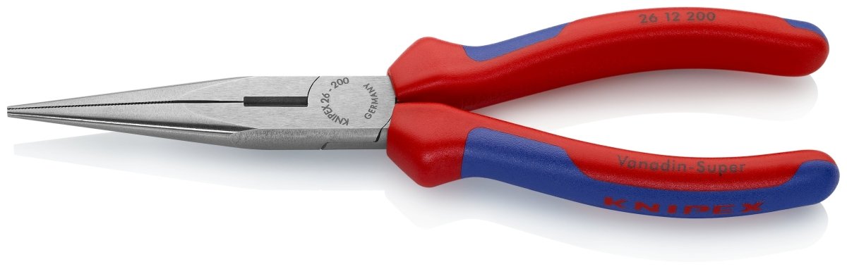 Knipex Long Nose Pliers With Side Cutter 8" 26 12 200 - Mr. Tools