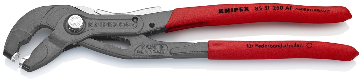 Knipex Spring Hose Clamp Pliers Locking Device 10" 85 51 250 AF - Mr. Tools